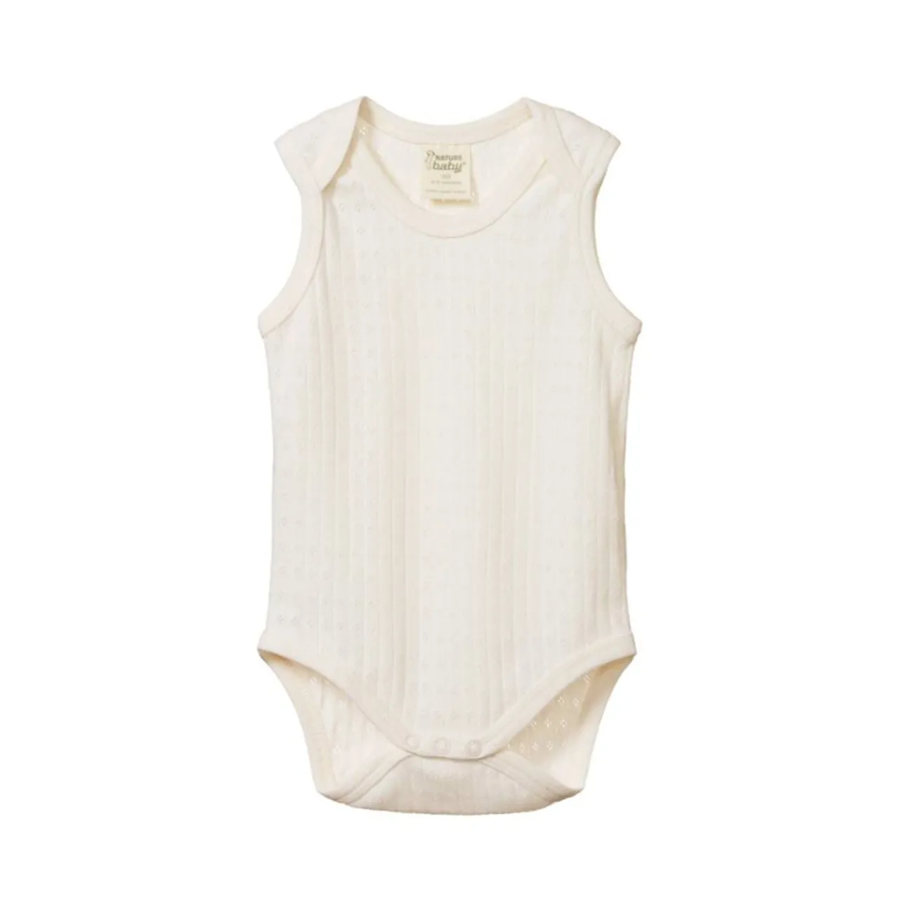 Nature Baby Pointelle Singlet Bodysuit Natural Fashion