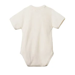 Nature Baby Short Sleeve Kimono Pointelle Bodysuit Natural Outlet