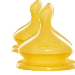 Nuk Wide Neck Latex Teat - Medium Hole - 2pk Best
