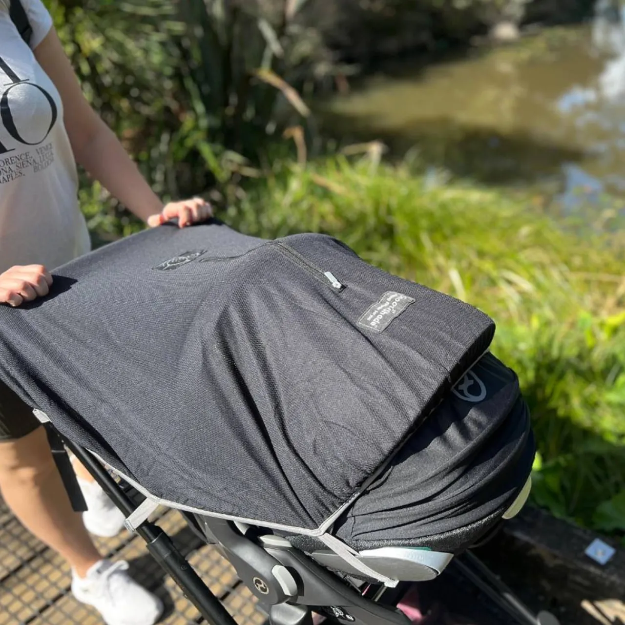 SnoozeShade Original Buggy Blackout Shade Cover - Steel Trim Best