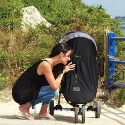 SnoozeShade Original Buggy Blackout Shade Cover - Steel Trim Best