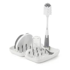 OXO Tot On the Go Drying Rack & Bottle Brush Grey Fashion