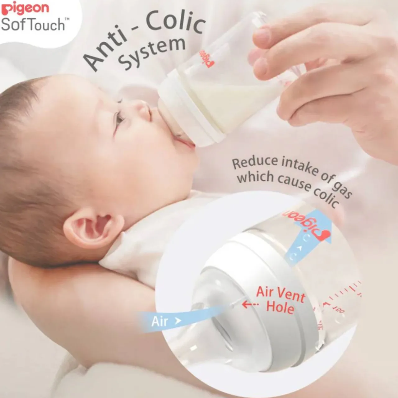 Pigeon Baby Pigeon SoftTouch Wide Neck Bottle PP New