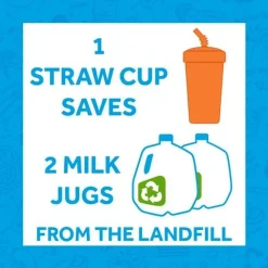 Re-Play Straw Cup with Plastic Bendy Straw Beige Discount