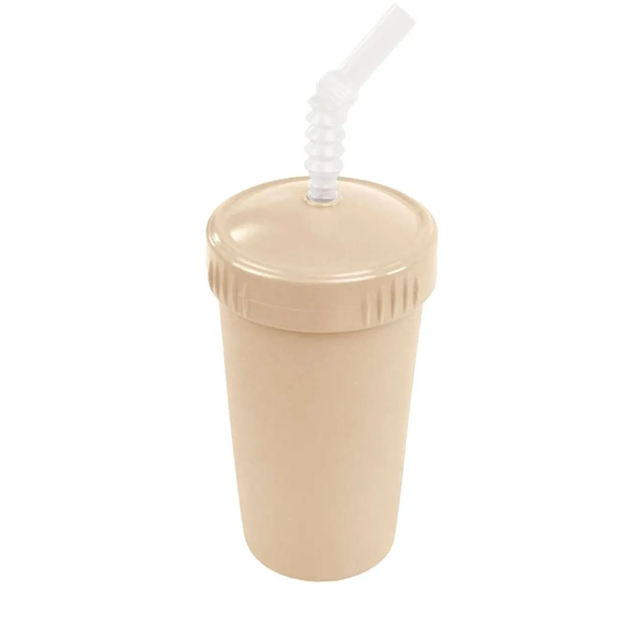Re-Play Straw Cup with Plastic Bendy Straw Beige Discount