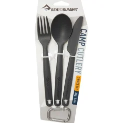 Sea To Summit Camp Cutlery 3 PC Set Charcoal Best