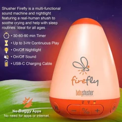 Baby Shusher Shusher Firefly by - Rechargeable Baby Sleep Soother / Portable Sound Machine Sale