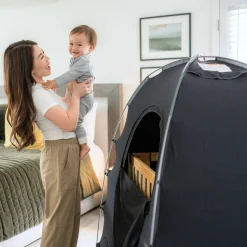 Slumberpod out Sleep Tent for a Travel Cot, Cot or Air Mattress Black Hot