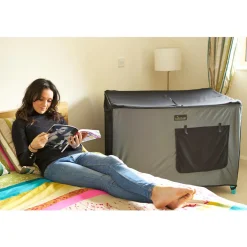 SnoozeShade Air-Permeable Travel Cot Blackout Cover Clearance