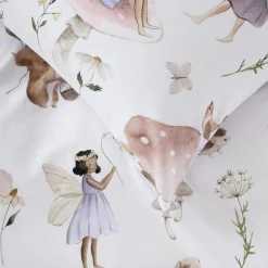 Squiggles Cotton Duvet Cover Set - Fairy Grove Silver Best