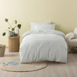 Squiggles Cotton Duvet Cover Set - Jagger Sage New