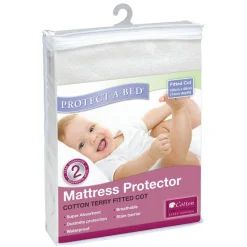 Protectabed Terry Cotton Cot Mattress Protector Fashion
