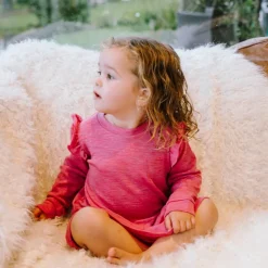 The Sleep Store Deluxe Merino Rib Long Sleeve Nightie Lollipop Online