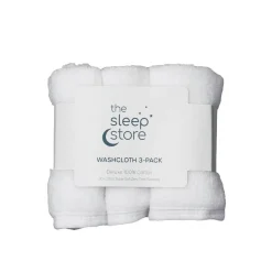 The Sleep Store Deluxe Towelling Wash Cloths - 3 Pack Fashion