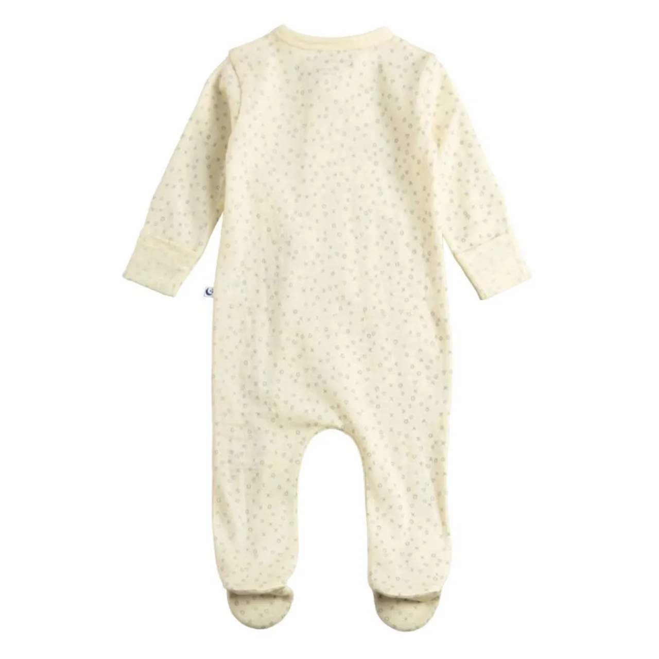 The Sleep Store Jersey NZ Merino Print Footed Zipsuit - Clearance Vanilla Kisses New