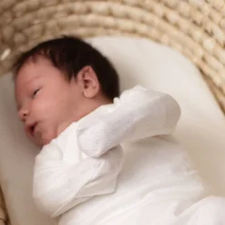 The Sleep Store Organic Cotton Pointelle Kimono Gown Cream Online