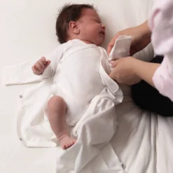 The Sleep Store Organic Cotton Pointelle Kimono Gown Cream Online