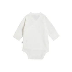The Sleep Store Organic Cotton Pointelle Kimono Long Sleeve Bodysuit Cream Discount