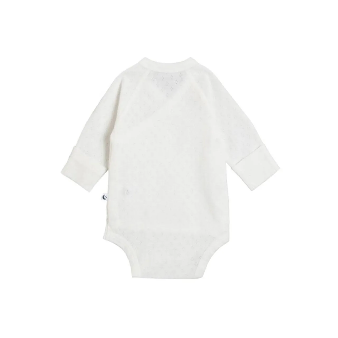 The Sleep Store Organic Cotton Pointelle Kimono Long Sleeve Bodysuit Cream Discount