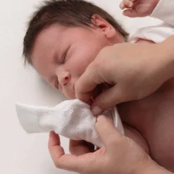 The Sleep Store Organic Cotton Pointelle Kimono Long Sleeve Bodysuit Cream Discount