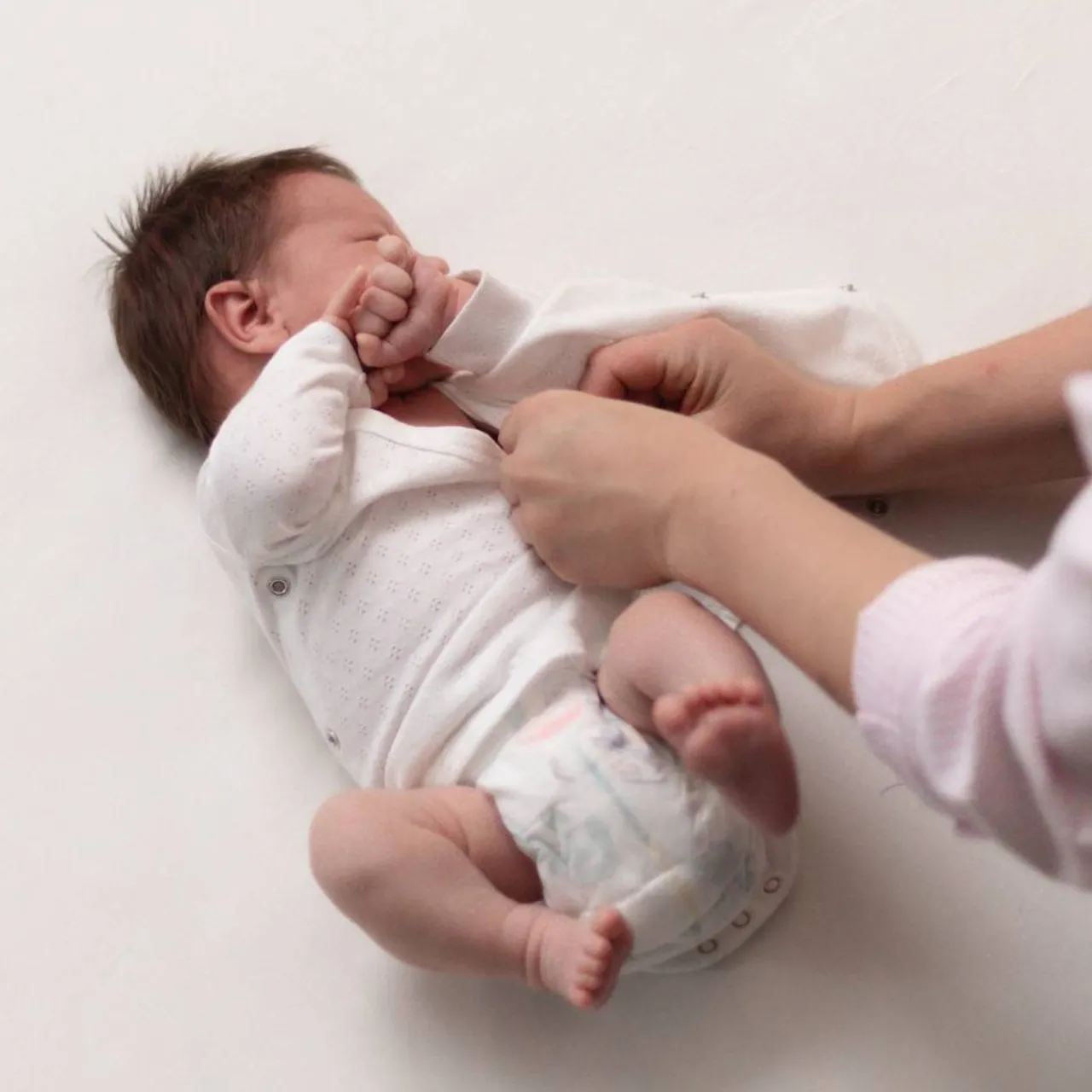 The Sleep Store Organic Cotton Pointelle Kimono Long Sleeve Bodysuit Cream Discount