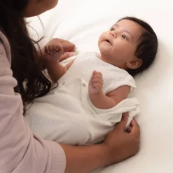 The Sleep Store Organic Cotton Pointelle Singletsuit Cream Discount