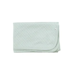 The Sleep Store Organic Cotton Pointelle Wrap Blanket Sage Hot