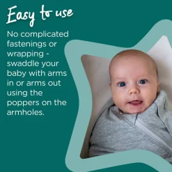 Tommee Tippee Grobag 1.0 tog Swaddlebag - Clearance Grey Marl Hot