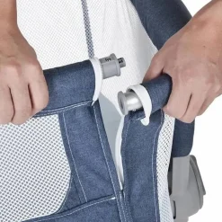 Unilove Hug Me Plus Airflow 3-in-1 Bedside Bassinet with Mosquito Net Denim Blue Outlet