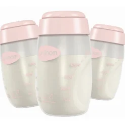 Unimom Breast Milk Storage Bottle 3 pack - Pink New