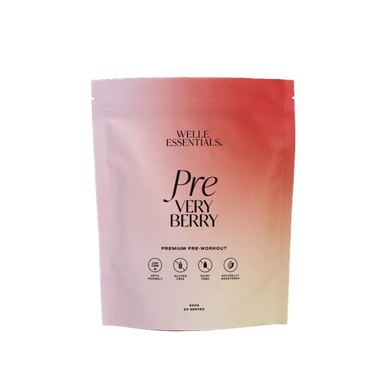 Welle Essentials Pre (Premium Pre-Workout) - Very Berry Clearance