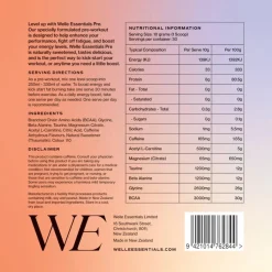 Welle Essentials Pre (Premium Pre-Workout) - Peach Lemonade Best