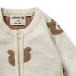 Wilson + Frenchy Wilson & Frenchy Organic Knitted Jacquard Growsuit New