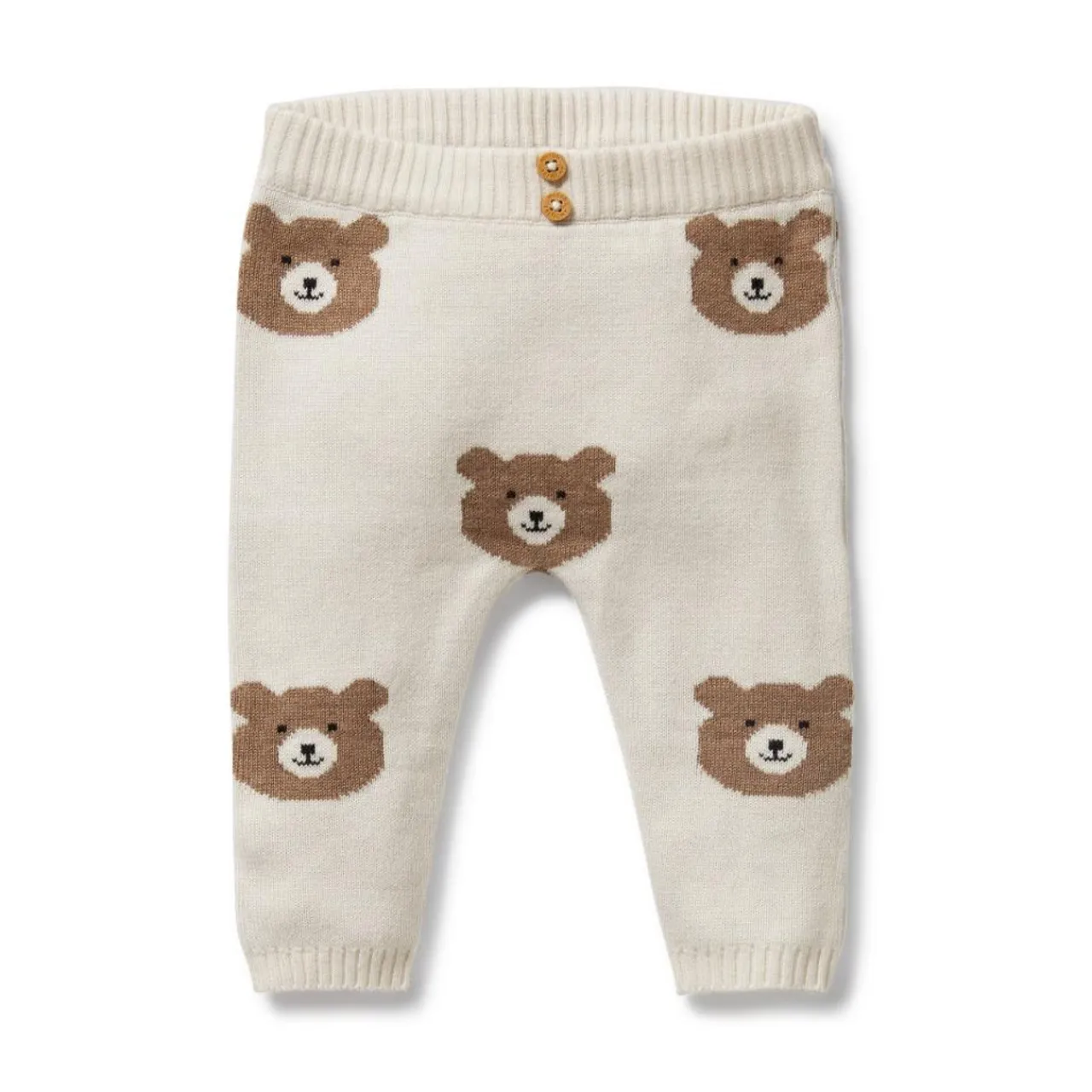 Wilson + Frenchy Wilson & Frenchy Organic Knitted Jacquard Legging Beary Cute Discount