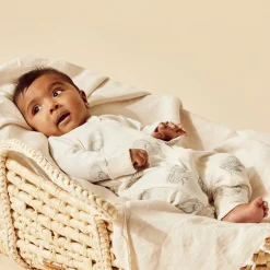 Wilson + Frenchy Wilson & Frenchy Organic Pointelle Zipsuit with Feet Fashion