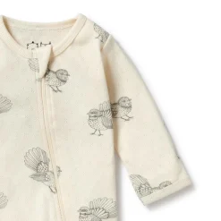 Wilson + Frenchy Wilson & Frenchy Organic Pointelle Zipsuit with Feet Fashion