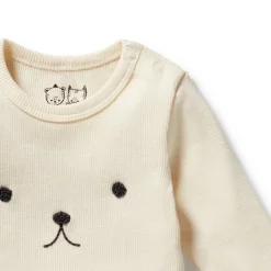 Wilson + Frenchy Wilson & Frenchy Organic Rib Long Sleeved Bodysuit Discount