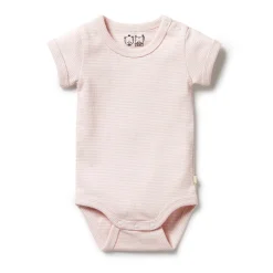 Wilson + Frenchy Wilson & Frenchy Organic Rib Short Sleeve Bodysuit Hot
