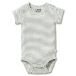 Wilson + Frenchy Wilson & Frenchy Organic Rib Short Sleeve Bodysuit Hot