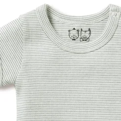 Wilson + Frenchy Wilson & Frenchy Organic Rib Short Sleeve Bodysuit Hot