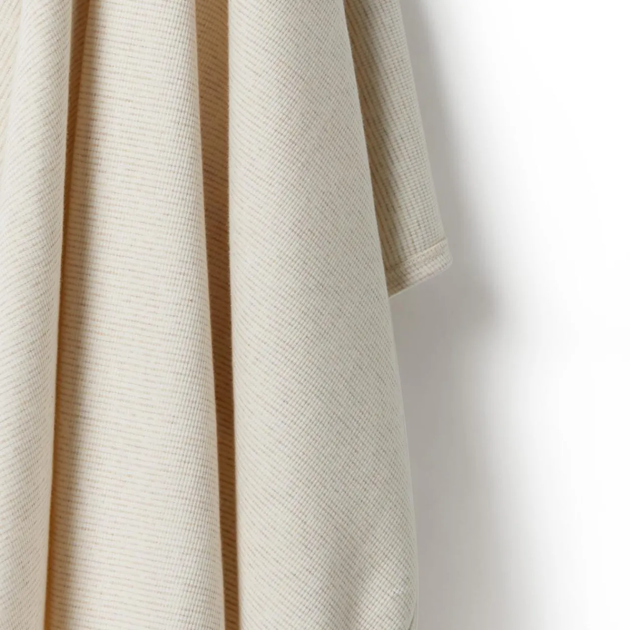 Wilson + Frenchy Wilson & Frenchy Organic Stripe Rib Bunny Rug/Swaddle Blanket Oatmeal Hot