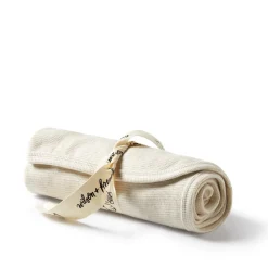 Wilson + Frenchy Wilson & Frenchy Organic Stripe Rib Bunny Rug/Swaddle Blanket Oatmeal Hot