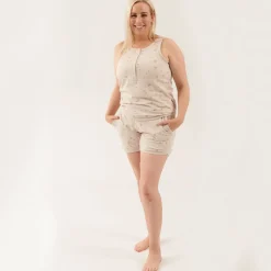 Woolbabe Relax! Lounge Shorts - Sale Dune Sunburst Clearance