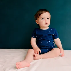 Woolbabe Summer Pyjama Top Tekapo Stars Clearance