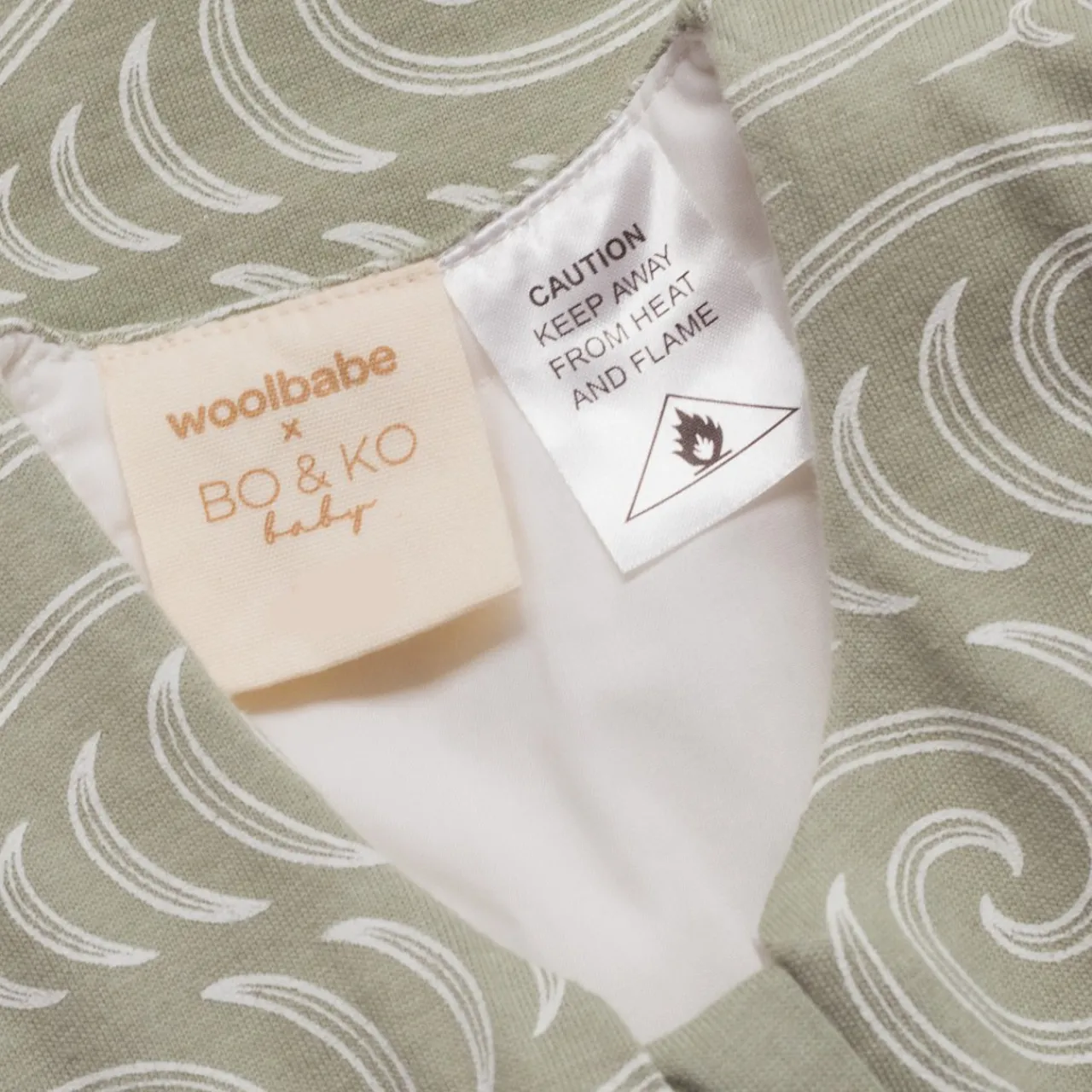 Woolbabe X BO & KO Collab 3-Seasons Sleeping Suit Flax Ngaru Sale